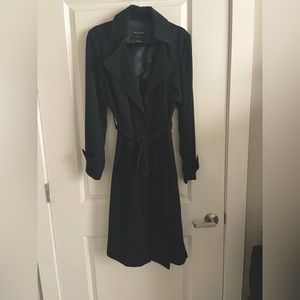 Massimo Dutti Black Trench Coat